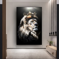 Black Wildlife Canvas Wall Art