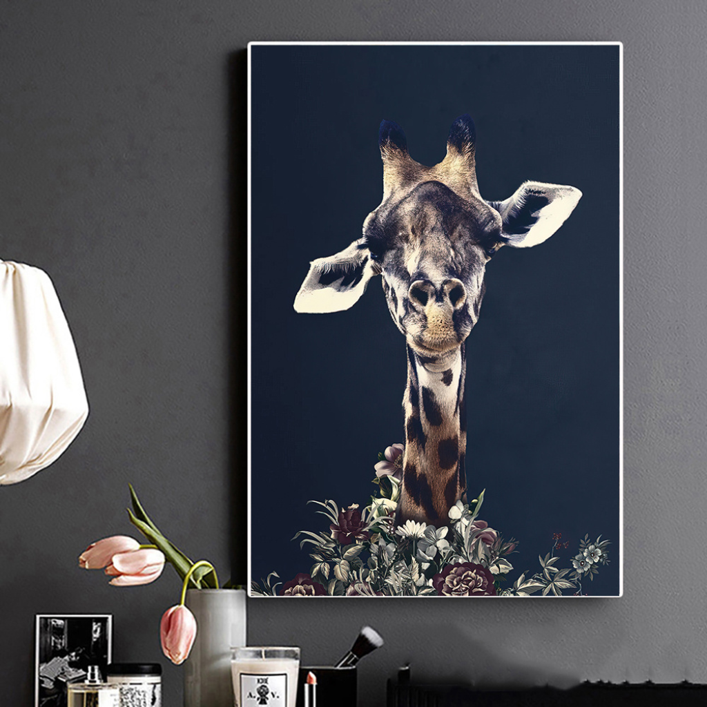 Black Wildlife Canvas Wall Art