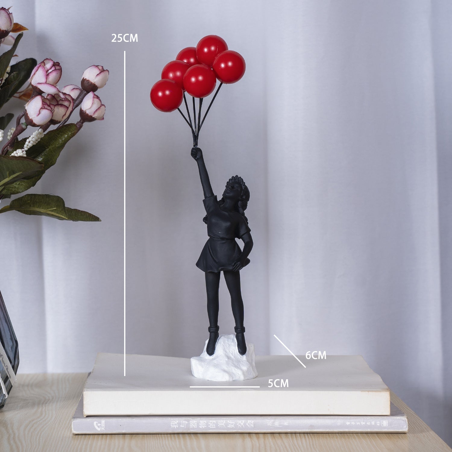 Dreamcatcher in Resin: The Little Girl with the Balloon Sculpture