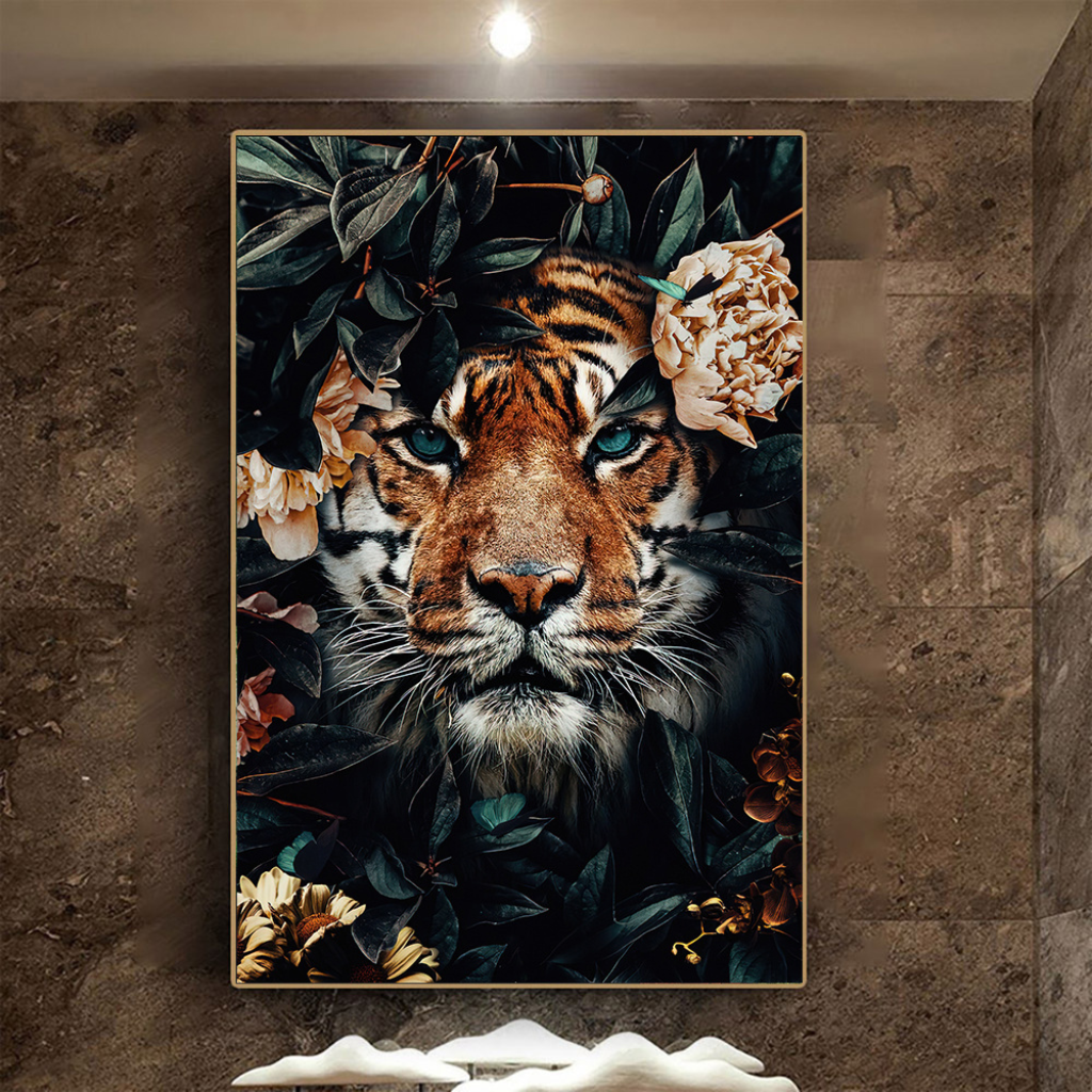 Black Wildlife Canvas Wall Art