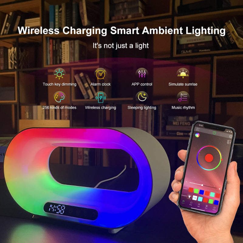 3-in-1 Smart LED Lamp: Night Light, lamp, Wireless Charger & Alarm Clock