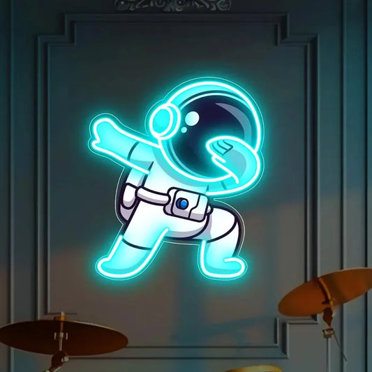 Astronaut Neon Wall Art - VEESORA 