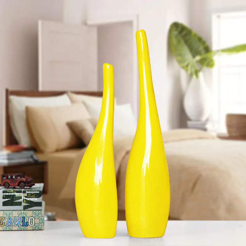 Nordic Gold Ceramic Vases - VEESORA 