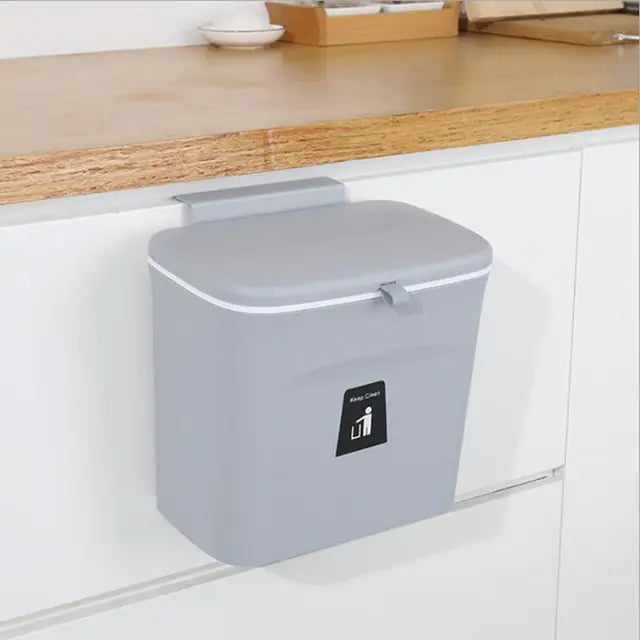 Compact Wall-Mount Trash Can - VEESORA 