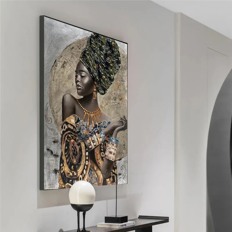 Abstract African Woman Canvas - VEESORA 