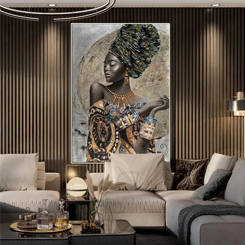 Abstract African Woman Canvas - VEESORA 