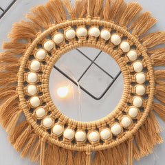 Round Wall Mirrors Room Decor Hand Woven