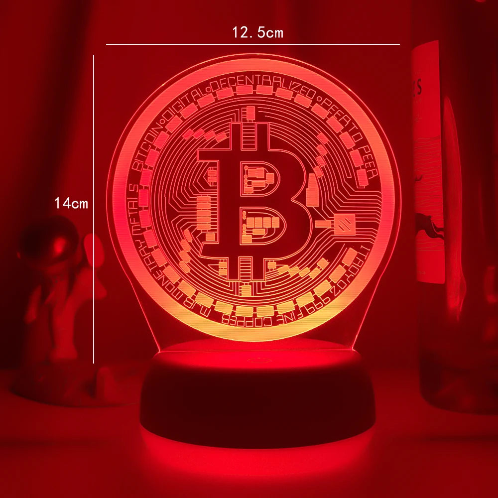 LED Bitcoin Night Light - VEESORA 