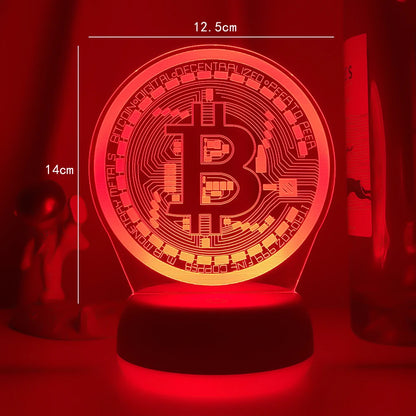 LED Bitcoin Night Light - VEESORA 