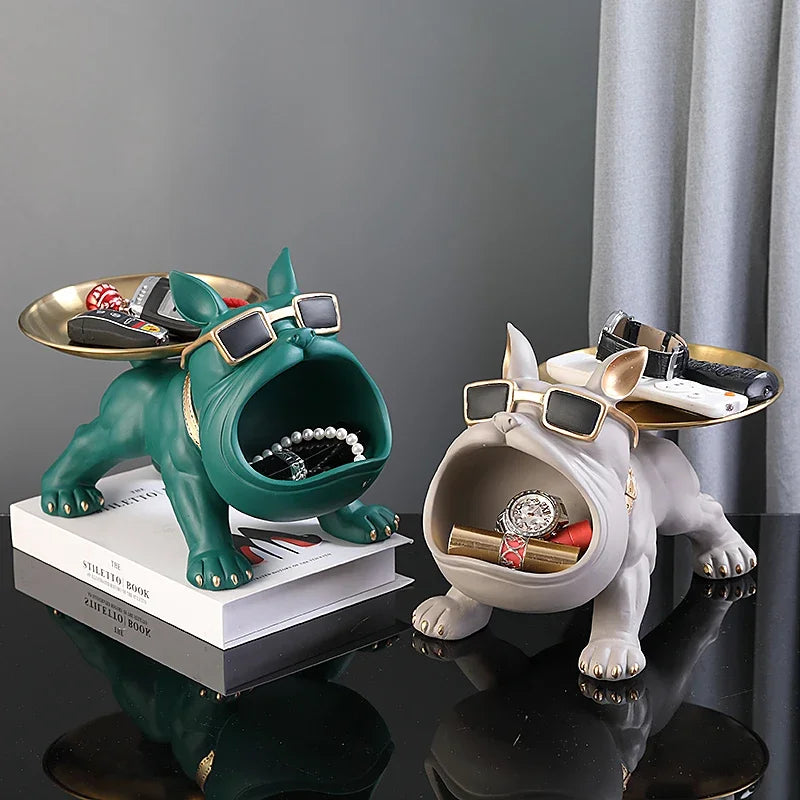 Bulldog Figurine Storage Box - VEESORA 