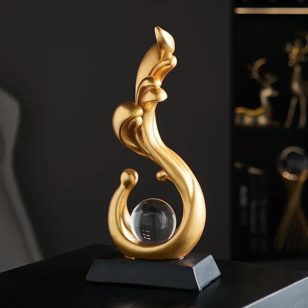 Abstract Gold Desk Figurine - VEESORA 