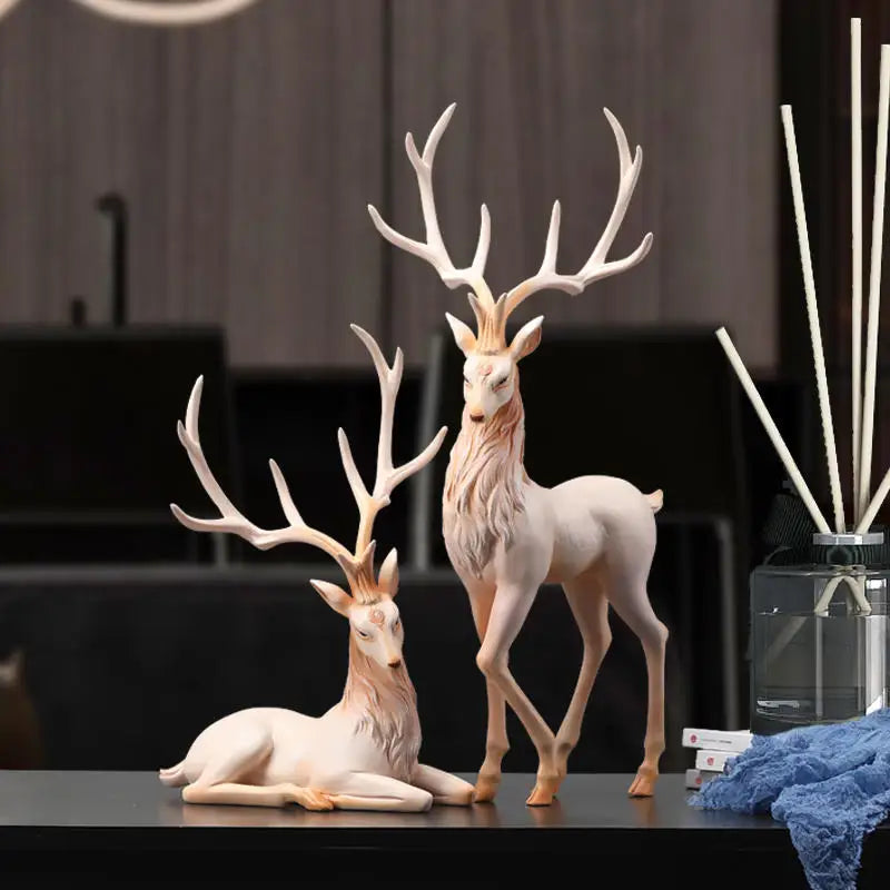 High-End Deer Figurine Sculpture - VEESORA 