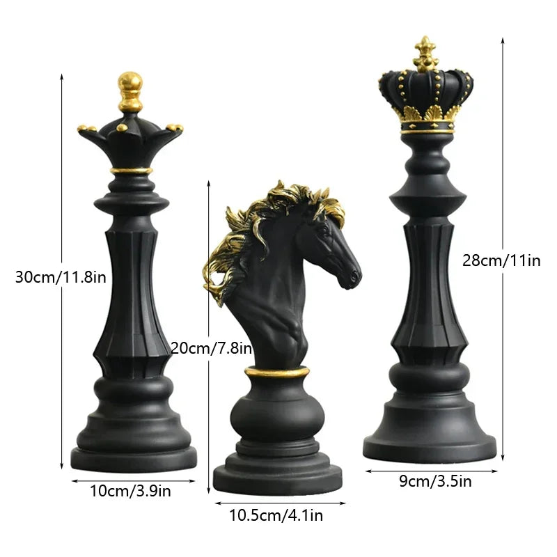 Retro Resin Chess Figurines - VEESORA 