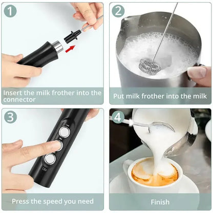 Rechargeable Electric Milk Frother - VEESORA 