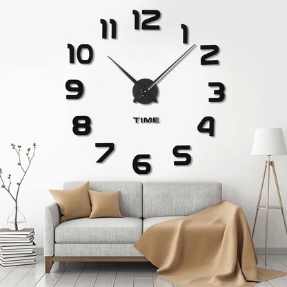 DIY 3D Mirror Wall Clock - VEESORA 