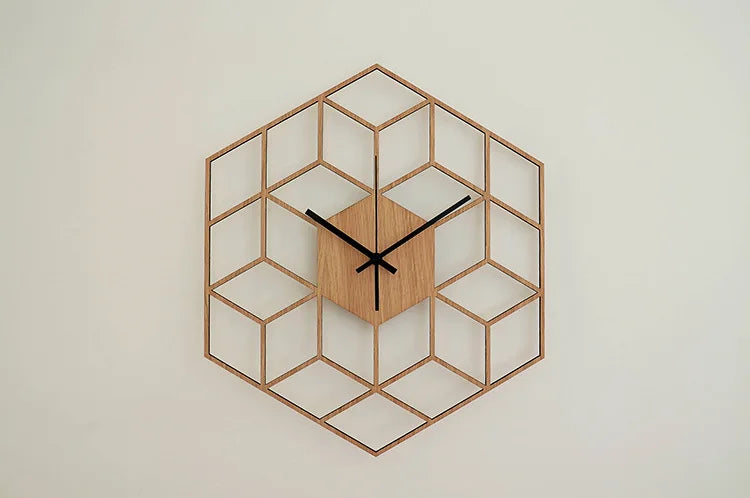 Large Bamboo Wood Wall Clock - VEESORA 