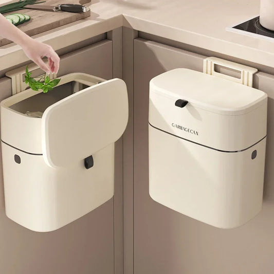 Space-Saving Wall-Mounted Trash Bin - VEESORA 