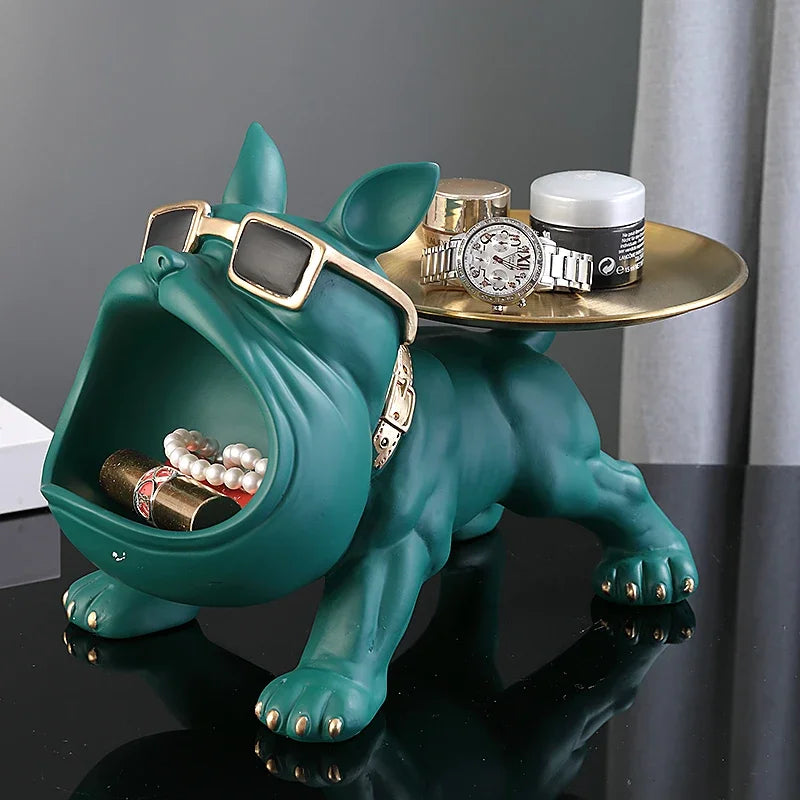 Bulldog Figurine Storage Box - VEESORA 