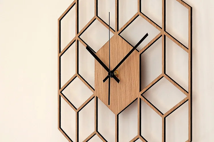 Large Bamboo Wood Wall Clock - VEESORA 