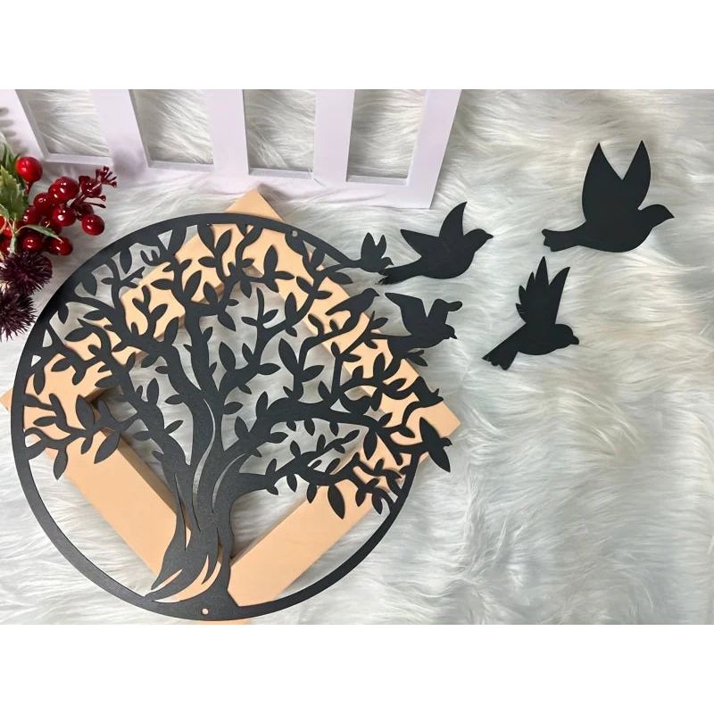 Metal Crafts Wall Decoration Art Tree Of Life - VEESORA 