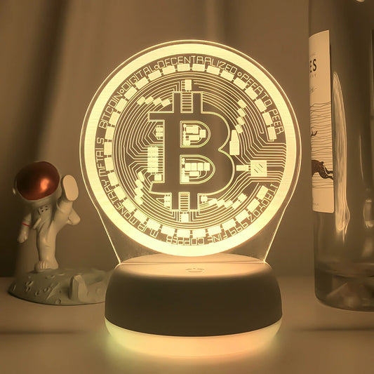 LED Bitcoin Night Light - VEESORA 