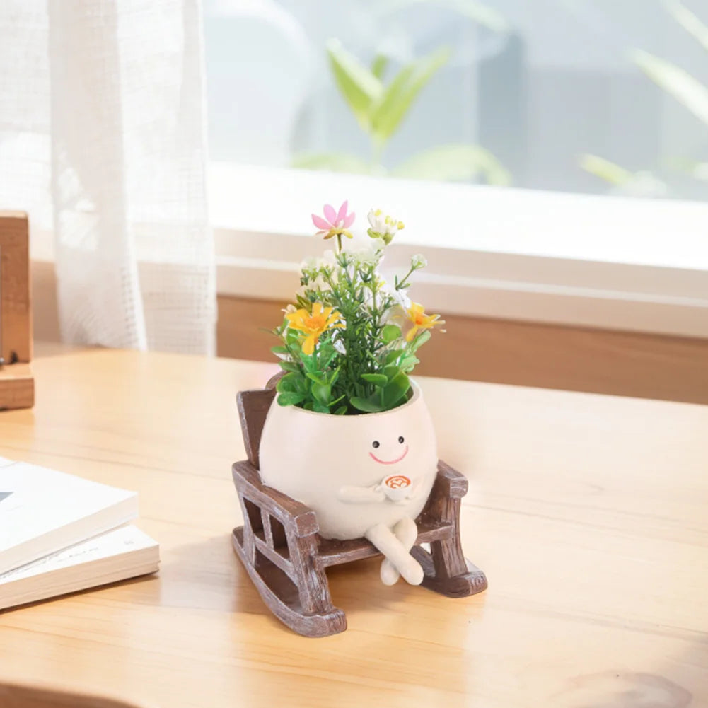 Charming Rocking Chair Planter - VEESORA 