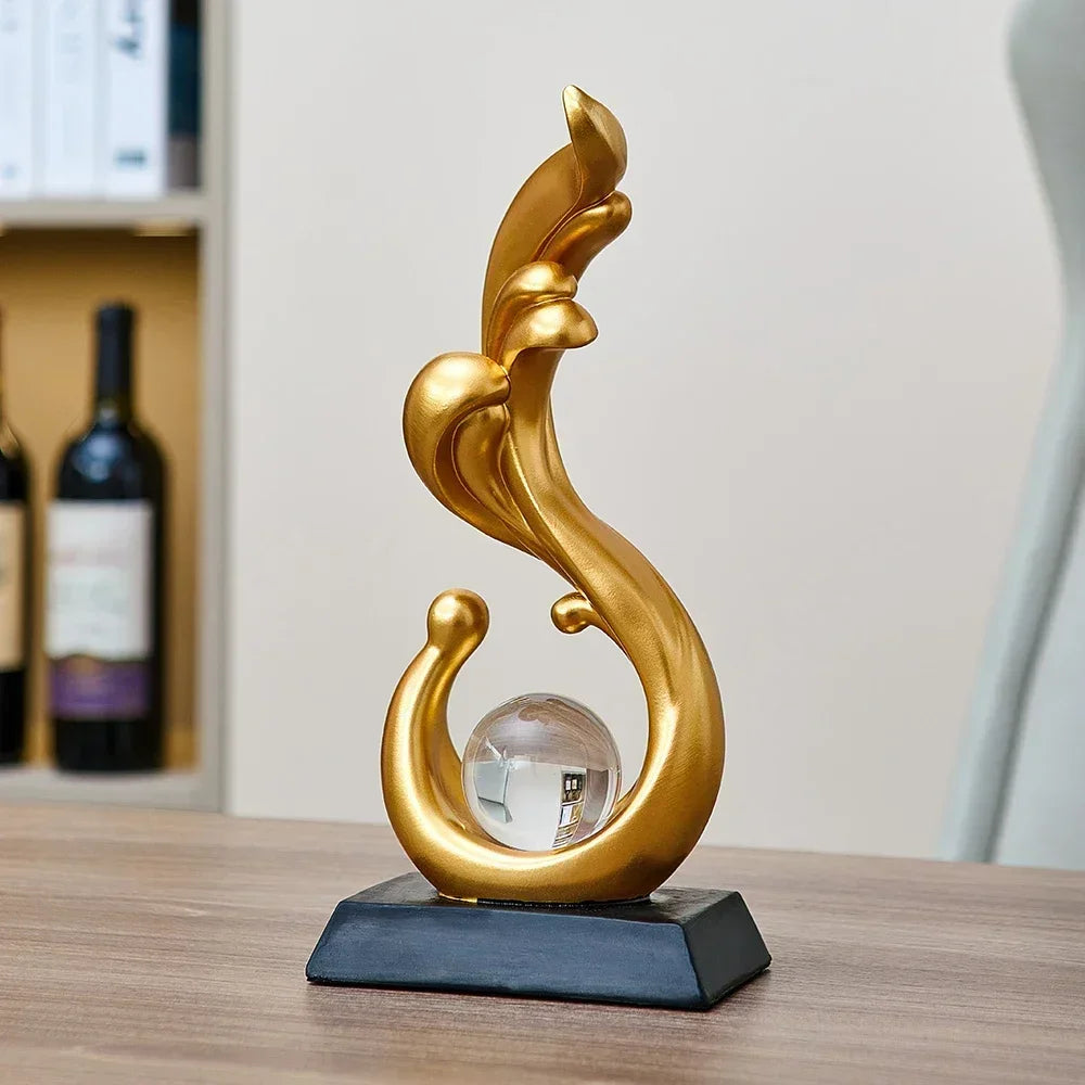 Abstract Gold Desk Figurine - VEESORA 