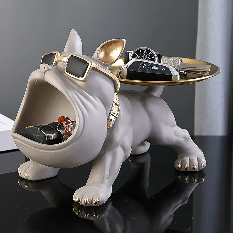 Bulldog Figurine Storage Box - VEESORA 