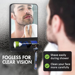 Fogless Shower Mirror with Holder