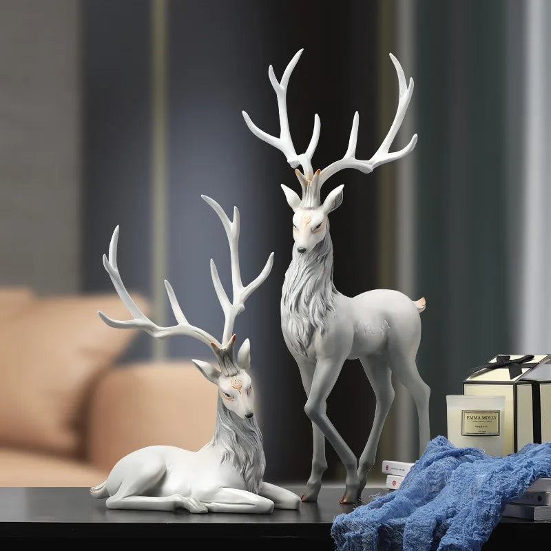 High-End Deer Figurine Sculpture - VEESORA 