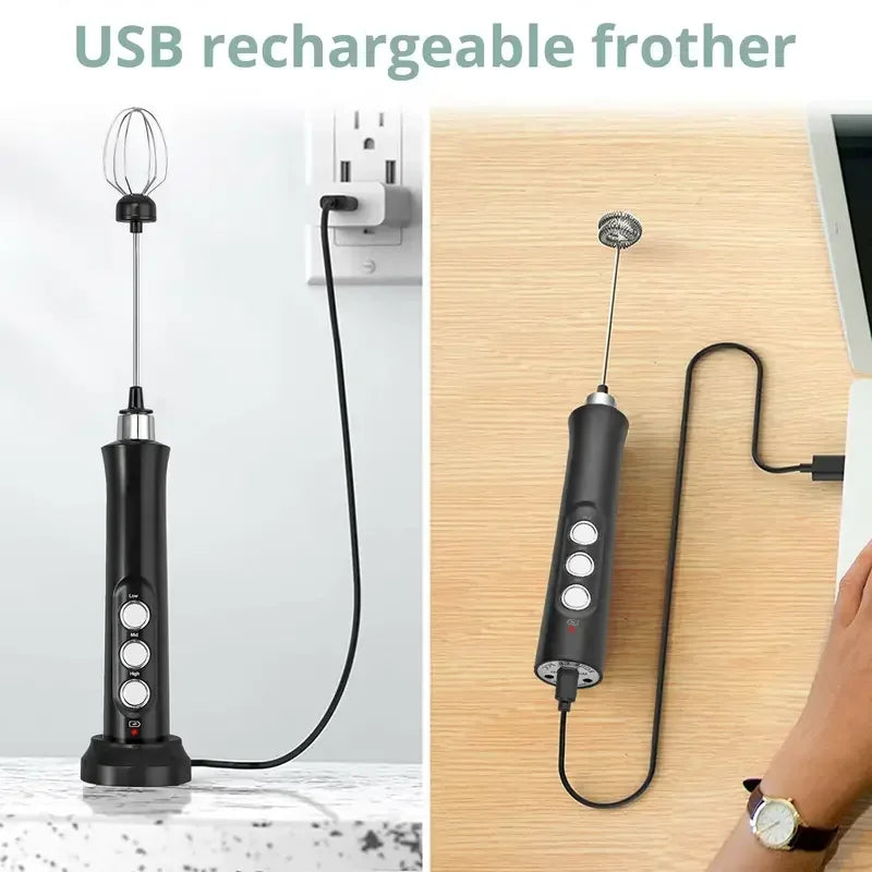 Rechargeable Electric Milk Frother - VEESORA 