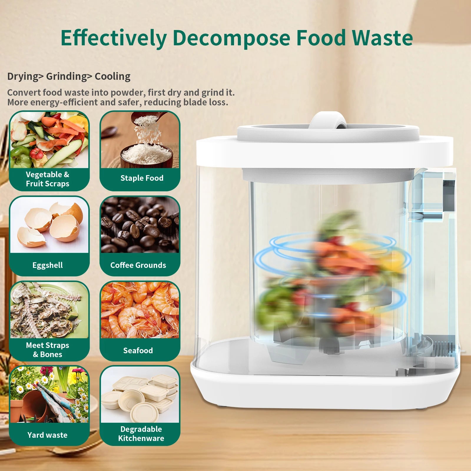 Smart Odorless Electric Composter - VEESORA 