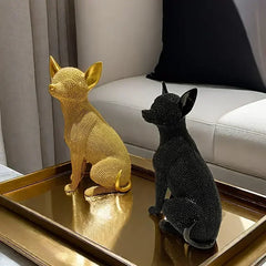 Handmade Chihuahua Resin Statue - VEESORA 