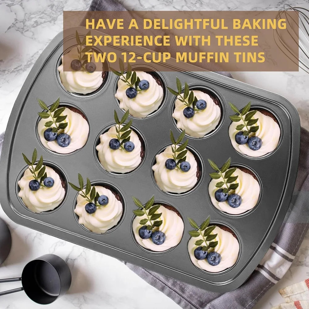 12-Cup Muffin Bakeware Set