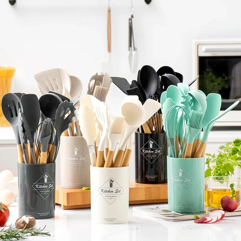 Silicone Kitchen Utensil Set - VEESORA 