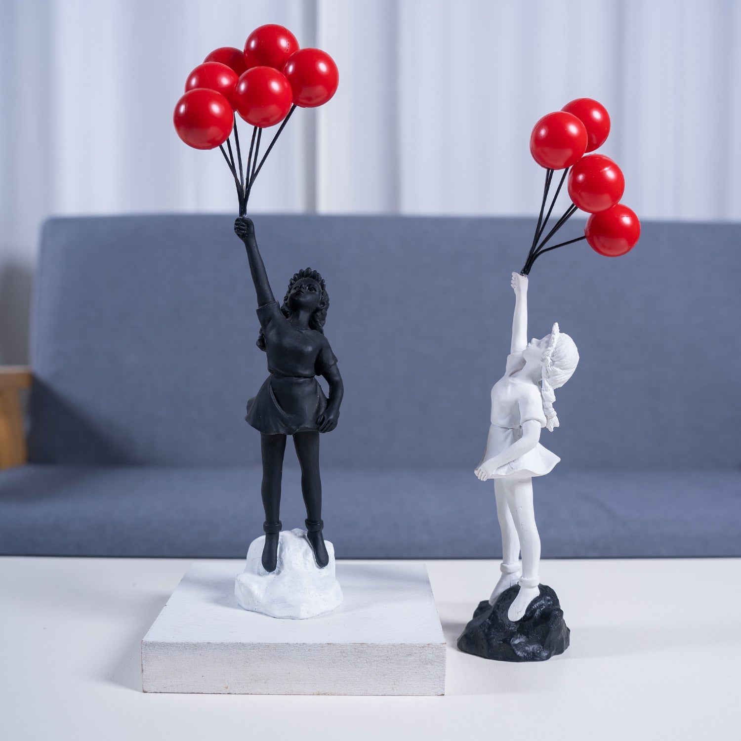 Dreamcatcher in Resin: The Little Girl with the Balloon Sculpture